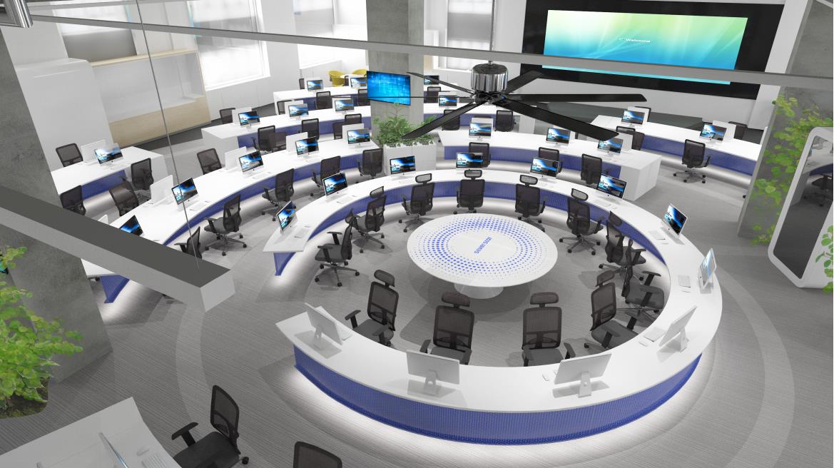 深圳银星智能办公室装修设计 - 多功能办公楼设计效果图案例
