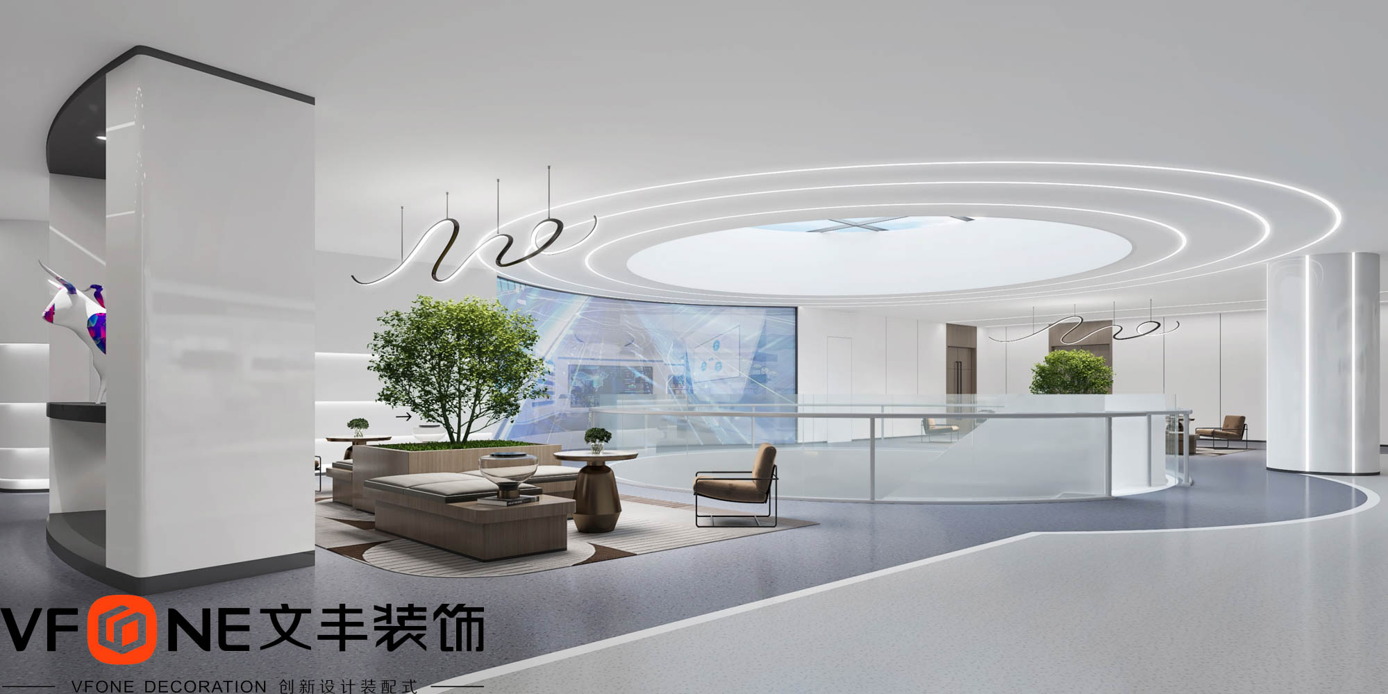 广东惠州办公楼设计效果图｜久久犇科技办公楼设计案例